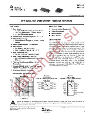 THS3112CDDAR datasheet  